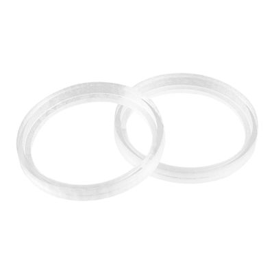 X AUTOHAUX Pair Car White Clear Speaker Spacer Ring Mounting Plate 48mm ID