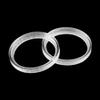 X AUTOHAUX Pair Car White Clear Speaker Spacer Ring Mounting Plate 48mm ID view 4