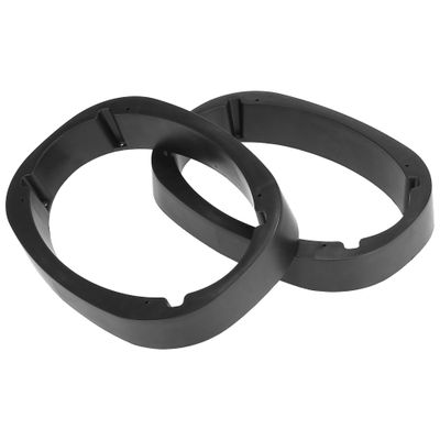 X AUTOHAUX 2Pcs Universal Speaker Spacer Mounting Ring Adapter for 6"x9" Speaker Plastic 46mm Thickness Black Hollow