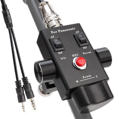 KOERTACOO Camcorder Zoom Controller, Remote Control Zoom, Iris, and Focus Control + 2.5mm and 3.5mm Jack Cable for Panasonic HC-X1 HC-PV100 AG-UX90 AG-UX180 HC-X1000 AG-AC30 AG-AC90 AU-EVA1 Camera.