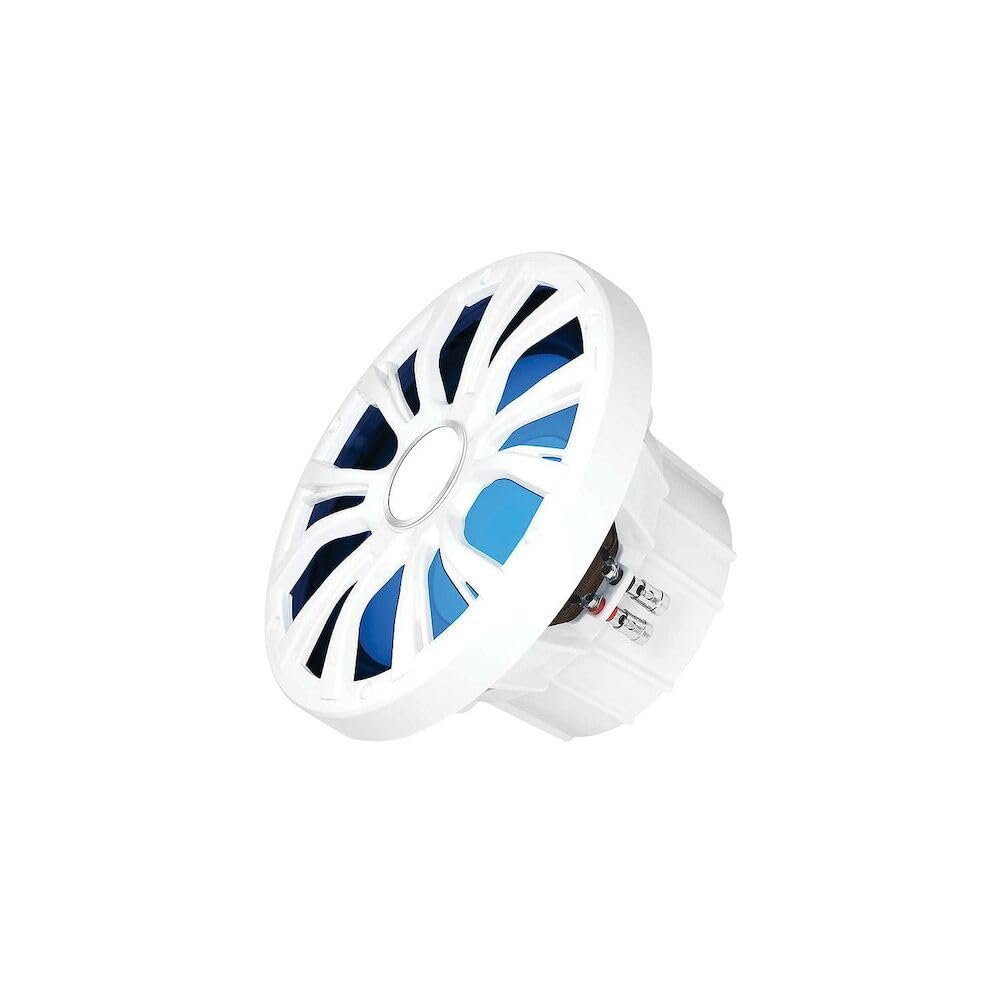 Seachoice 10" 800 Watt White Subwoofer with LED Illumination, Marine Grade Subwoofer