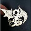 2 Pcs Metal Adhesive Dragon Badge Chrome Decals Windows Box Cellphone Case Cover Stickers Plate for Car Ipad iPhone and Laptop (Gold) view 1