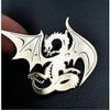 2 Pcs Metal Adhesive Dragon Badge Chrome Decals Windows Box Cellphone Case Cover Stickers Plate for Car Ipad iPhone and Laptop (Gold) view 2