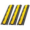 3 Pack of 2 Channel Cable Protector Ramp Heavy Duty Traffic Wire and Hose Cable Ramps(3FEET) view 1