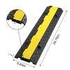 3 Pack of 2 Channel Cable Protector Ramp Heavy Duty Traffic Wire and Hose Cable Ramps(3FEET) view 2