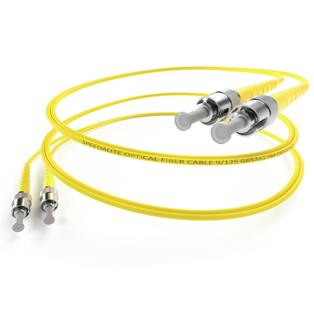 SpeedaLite 6M ST-ST Fiber Patch Cable OS2 Singlemode Duplex 100Gig OFNR, A(Tx) to B(Rx), 6 Meter