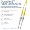 SpeedaLite 6M ST-ST Fiber Patch Cable OS2 Singlemode Duplex 100Gig OFNR, A(Tx) to B(Rx), 6 Meter view 2