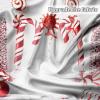 Fabric Christmas Backdrop for Photography 10x6.5ft White and Red Candies Pine Tree Clouds Christmas Ornaments Background Kids Adult New Year Party Backdrop for Photoshoot view 2
