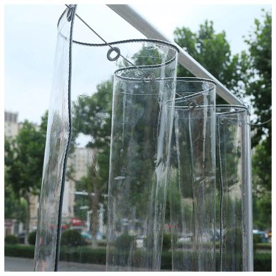Xrdbfd 3x4m Clear Tarpaulin,Waterproof PVC Tarpaulin,with Reinforced Eyelets,Foldable Outdoor Plastic Tarpaulin Cover,Multi-Purpose Industrial Tarp for Plants,Gardens,greenhouses,2.1x2.1m/6.9 * 6.9ft