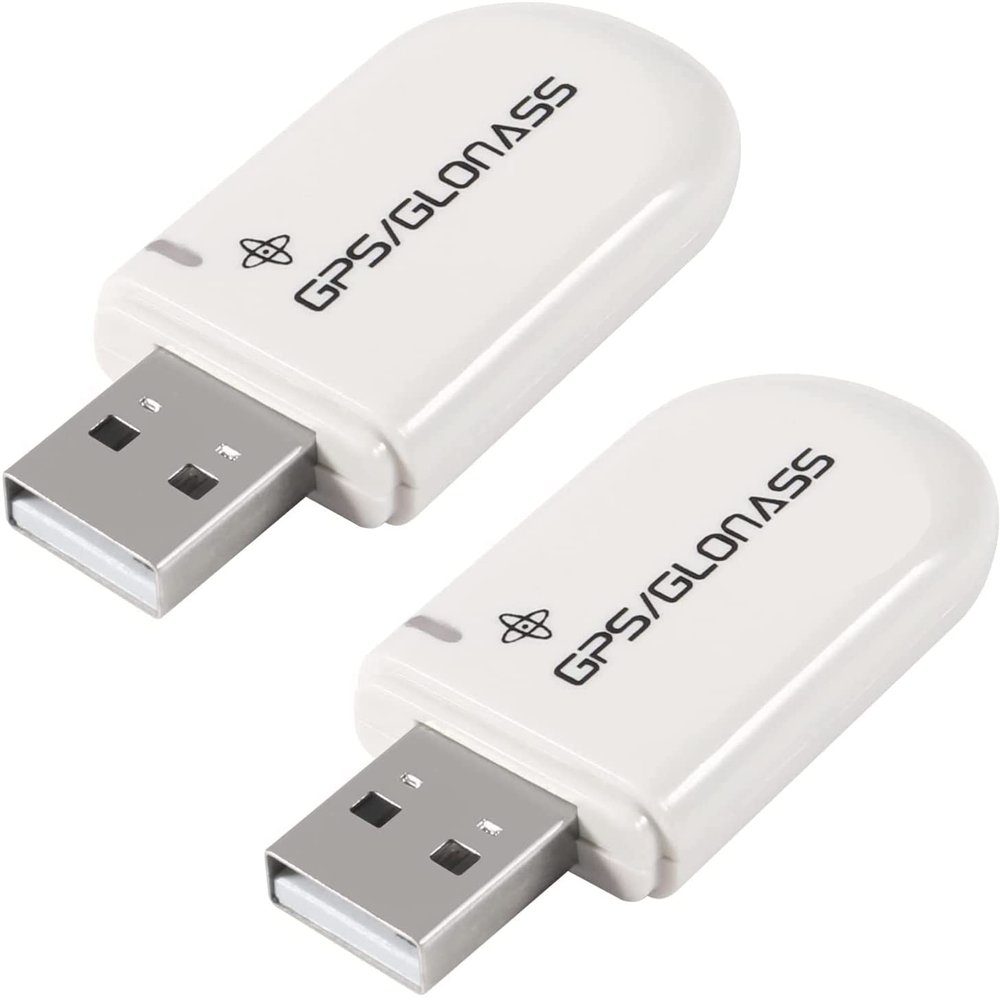 AOICRIE 2PCS Vk-172 USB Dongle GPS Module G-Mouse Glonass Navigation, Support Windows 10/8/7/vista/XP/CE Andorid Linux for Raspberry Pi (White)