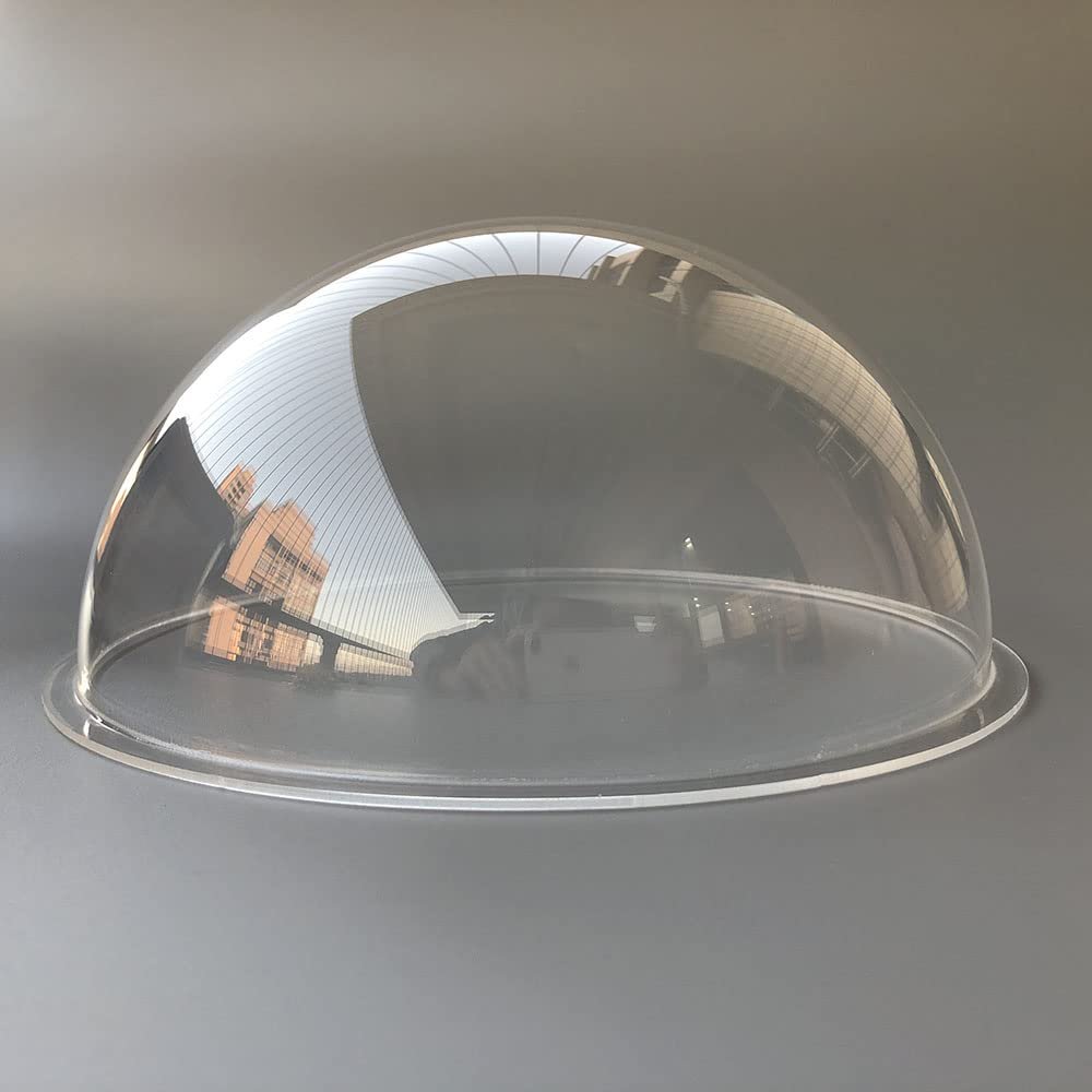 OwlCat Diameter 9.1 Inch/233mm Acrylic Dome Flange Clear Plastic Hemisphere Indoor/Outdoor CCTV Replacement Clear Dome Camera Cover Security Dome Camera Housing