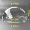 OwlCat Diameter 9.1 Inch/233mm Acrylic Dome Flange Clear Plastic Hemisphere Indoor/Outdoor CCTV Replacement Clear Dome Camera Cover Security Dome Camera Housing view 2