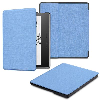 ALMIGHTY Fabric Case for Kindle Oasis (10th Generation, 2019 Release and 9th Generation, 2017 Release) - Slim Cover with Auto Wake/Sleep, Light Blue