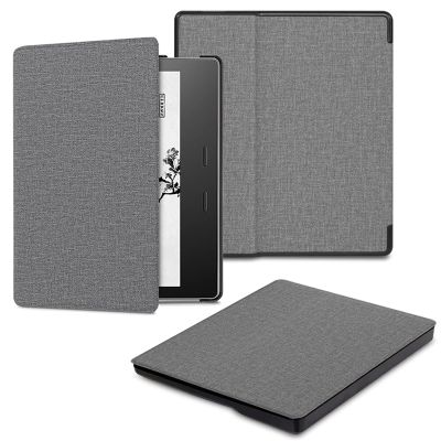 ALMIGHTY Fabric Case for Kindle Oasis (10th Generation, 2019 Release and 9th Generation, 2017 Release) - Slim Cover with Auto Wake/Sleep, Grey