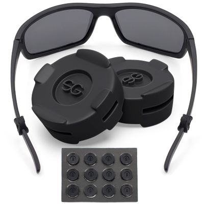 SIGONNA Eyeglass Ear Grips - Silicone Glasses Ear Cushions - 6 Pairs (Black)