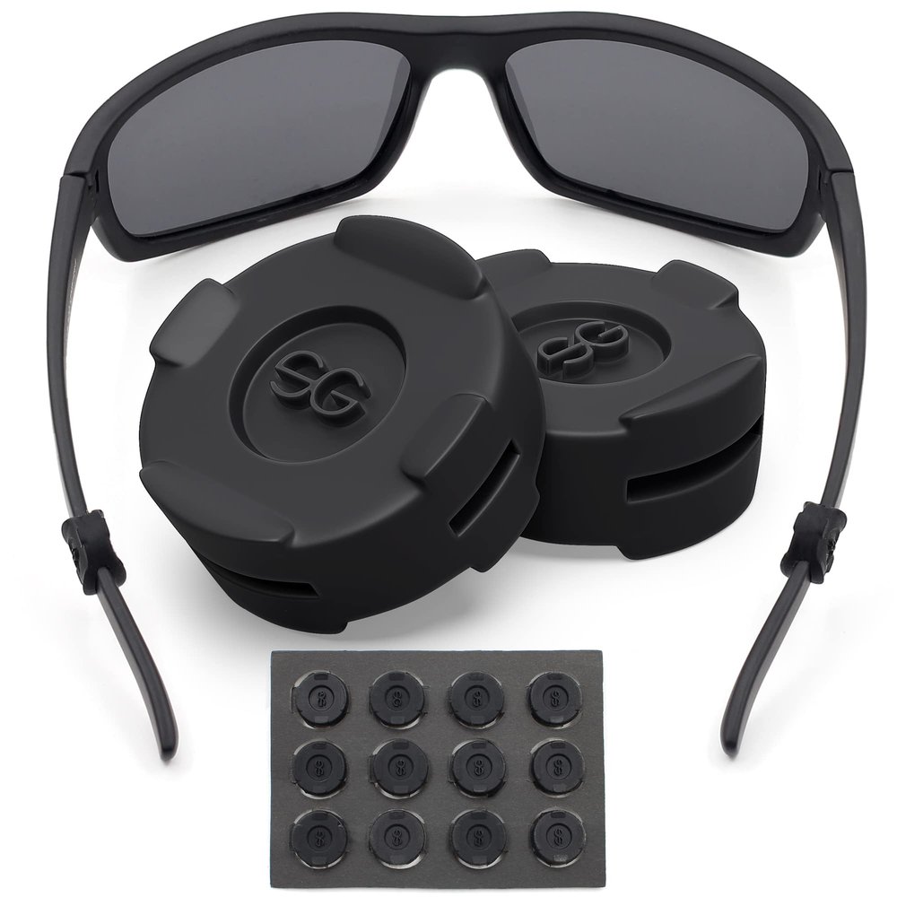 SIGONNA Eyeglass Ear Grips - Silicone Glasses Ear Cushions - 6 Pairs (Black)