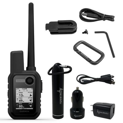 Wearable4U - Garmin Alpha 10 Compact Dog Tracking and Training Multi-GNSS Handheld, with Power Pack Bundle