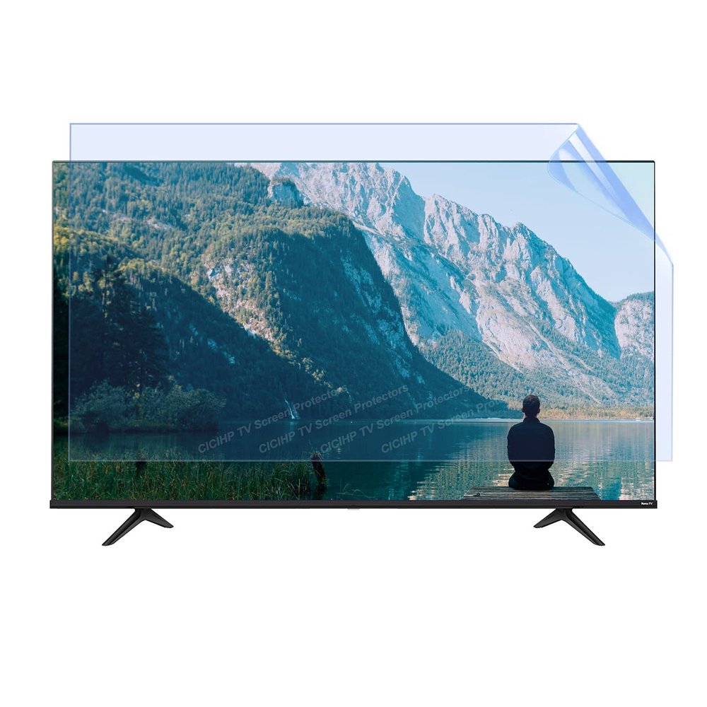 CICIHP 40-75 Inch Anti Glare Anti Break LCD TV Screen Protector Blue Light Filter,Shielding UV and Radiation Monitor Filter-Matte Gloss Finish,52" 1161661