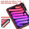 2021 New iPad mini6 6th Generation 8.3 inch case Shockproof Silicone & PC 360 Rotating Bracelet Kickstand Built-in Pencil Holder Compatible with Pencil 2 Charging (iPad mini6, Red) view 3