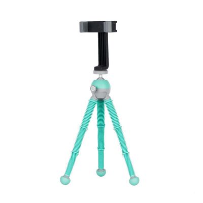 Joby PodZilla Medium Kit, Flexible Tripod with GripTight 360 Phone Mount, Phone Tripod from The Creators of GorillaPod, Compatible with iPhone, Smartphones and Action Cameras, up to 1Kg, Teal