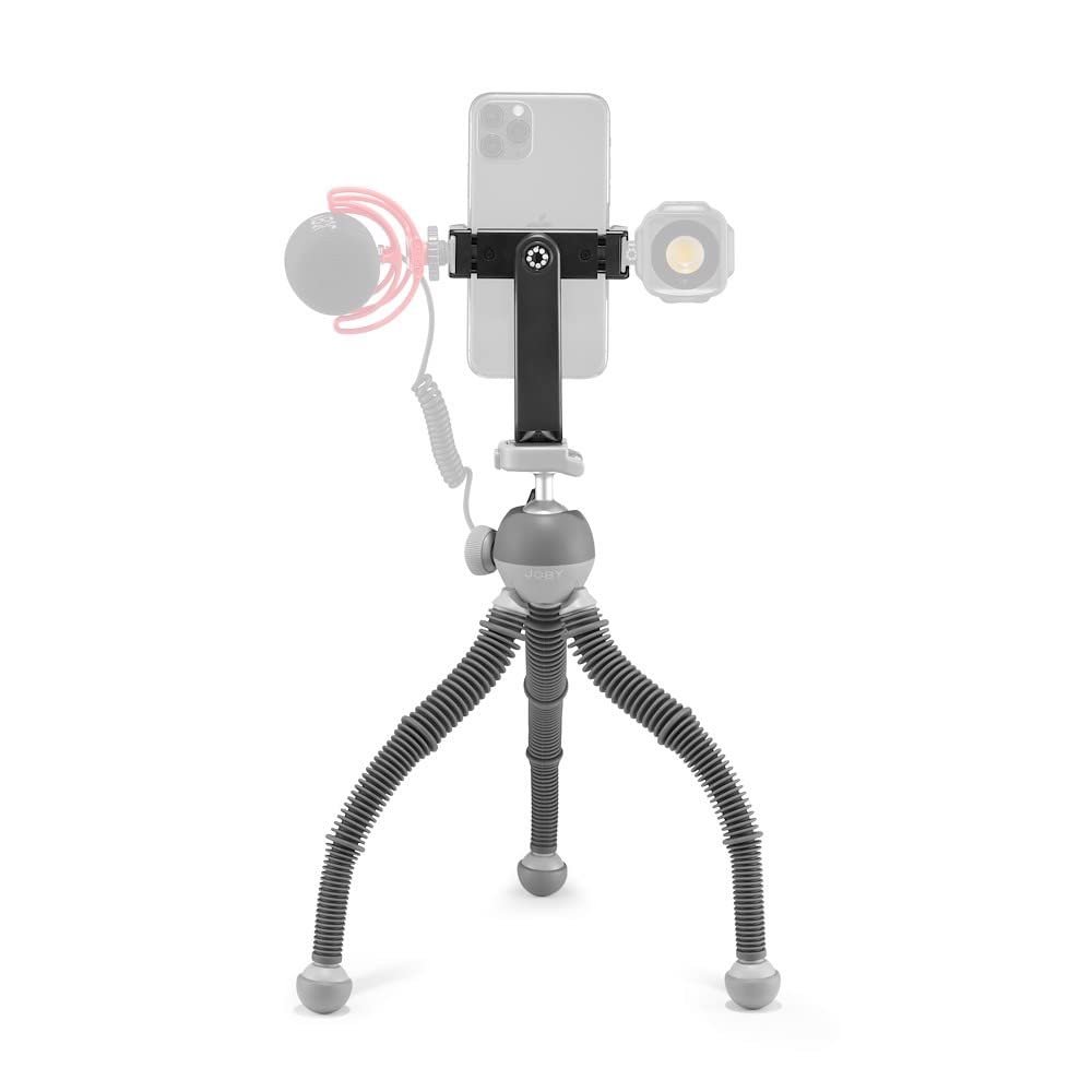 Joby PodZilla Large Kit, Flexible Tripod with GripTight 360 Phone Mount, Phone Tripod from The Creators of GorillaPod, Compatible with iPhone, Smartphones, Action Cameras or Devices up to 2.5Kg, Grey