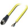 1406202, Sensor/Actuator Cable, SAC-4P-M8MS/ 5.0-542 BK, Str M8 M 4pos to Free Cable, 4 Wire 5m, PVC Yellow view 1