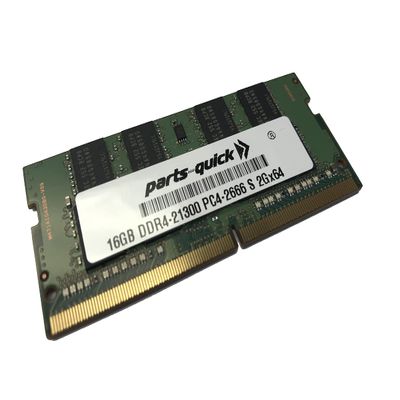 parts-quick 16GB Memory for Dynabook Portege X40-G-10P, X40-G-111, X40-G-11C Compatible DDR4 2666MHz SODIMM RAM