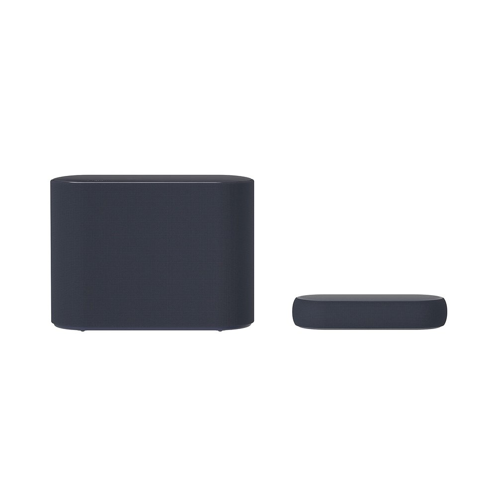 LG Sound Bar Eclair QP5 3.1.2ch, Dolby Atmos, Dolby Vision & HDR10 Passthrough, W/Subwoofer, Compact Size - Black (Renewed)