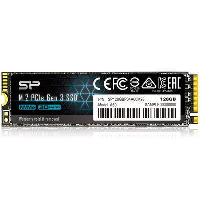 Silicon Power 128GB NVMe M.2 PCIe Gen3x4 2280 SSD (SP128GBP34A60M28)