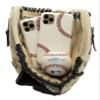 mcmadley Baseball Phone Case for iPhone 13 Pro Max - Made with Professional Ball Leather and Raised Red Hand Stitching, Thin Case, Protective Grip, Authentic Leather Cover view 1