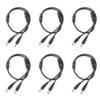 lkelyonewy 6 Pack Dc Power Supply 1 Female to 2 Male 5.5Mm X 2.1Mm Jack Camera Cable Barrel Plug Y Splitter Adapter Wire for CCTV Cameras Led Light Strip and More view 1