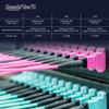 SpeedyFiberTX 2-Pack 85 Meter 8 Fiber Low Loss MPO Trunk Cable for 40G QSFP+ SR4/CSR4, 100G QSFP28 SR4, 200G QSFP56 SR4 Transceivers| Type-B Polarity| OM4 Fiber| 3.0mm Aqua Plenum OFNP Jacket view 4