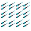 SpeedyFiberTX 12-Pack 1 Foot 8 Fiber Low Loss MPO Trunk Cable for 40G QSFP+ SR4/CSR4, 100G QSFP28 SR4, 200G QSFP56 SR4 Transceivers| Type-B Polarity| OM4 Fiber| 3.0mm Aqua Plenum OFNP Jacket view 1