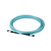 SpeedyFiberTX 12-Pack 1 Foot 8 Fiber Low Loss MPO Trunk Cable for 40G QSFP+ SR4/CSR4, 100G QSFP28 SR4, 200G QSFP56 SR4 Transceivers| Type-B Polarity| OM4 Fiber| 3.0mm Aqua Plenum OFNP Jacket view 3