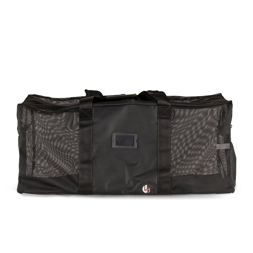 LINE2design Heavy Duty Firefighter Mesh Turnout Gear Bag - Safety Fire Gear Bag with an All Impervious Bottom Rescue Equipment Large Bag with Shoulder Strap - Black