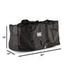 LINE2design Heavy Duty Firefighter Mesh Turnout Gear Bag - Safety Fire Gear Bag with an All Impervious Bottom Rescue Equipment Large Bag with Shoulder Strap - Black view 2