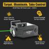 HiLight Tactical Primal Series - 400 Lumens Flashlight w/Strobe & Single Green Laser - Aircraft Grade Aluminum, Magnetic Rechargeable Battery - Rail Mount Light & Laser Class IIIA, <5mW view 3