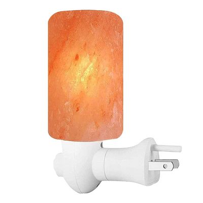 Pride of India Pink Salt Crystal Light | Cylinder Shape | Natural Salt Crystal Light | Hand-Carved Rock Salt Lamp | Himalayan Salt Lamp Cover | Ideal Pink Salt Night Light for Home Dcor