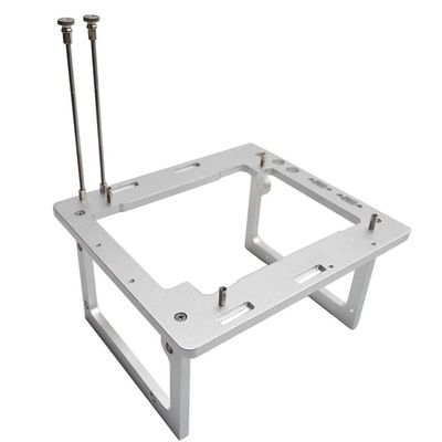 EDIY Open Air ITX PC Frame HTPC Water Cooling Test Bench Aluminum Case Bare Overclocking DIY Computer Frame Support Graphics Card, ITX Silver