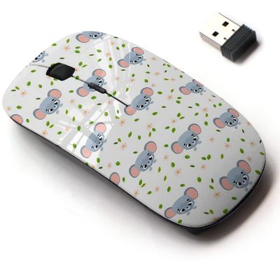 2.4G Wireless Mouse with Cute Pattern Design for All Laptops and Desktops with Nano Receiver - Cute Mouse Flowers