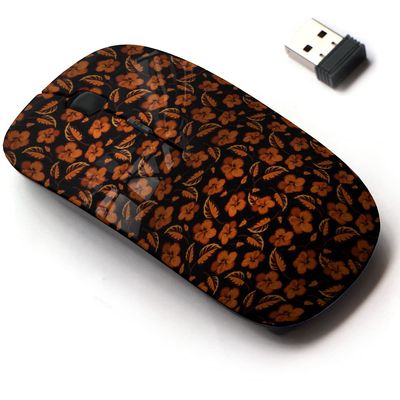 2.4G Wireless Mouse with Cute Pattern Design for All Laptops and Desktops with Nano Receiver - Floral Lily Daisy Jasmine Camellia Sunflower