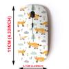 2.4G Wireless Mouse with Cute Pattern Design for All Laptops and Desktops with Nano Receiver - Cute Foxes Mother view 2