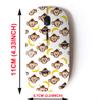 2.4G Wireless Mouse with Cute Pattern Design for All Laptops and Desktops with Nano Receiver - face Monkey Bananas view 2
