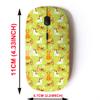 2.4G Wireless Mouse with Cute Pattern Design for All Laptops and Desktops with Nano Receiver - Flat Style Colorful view 2