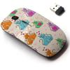 2.4G Wireless Mouse with Cute Pattern Design for All Laptops and Desktops with Nano Receiver - Colorful Pair Lovers view 1