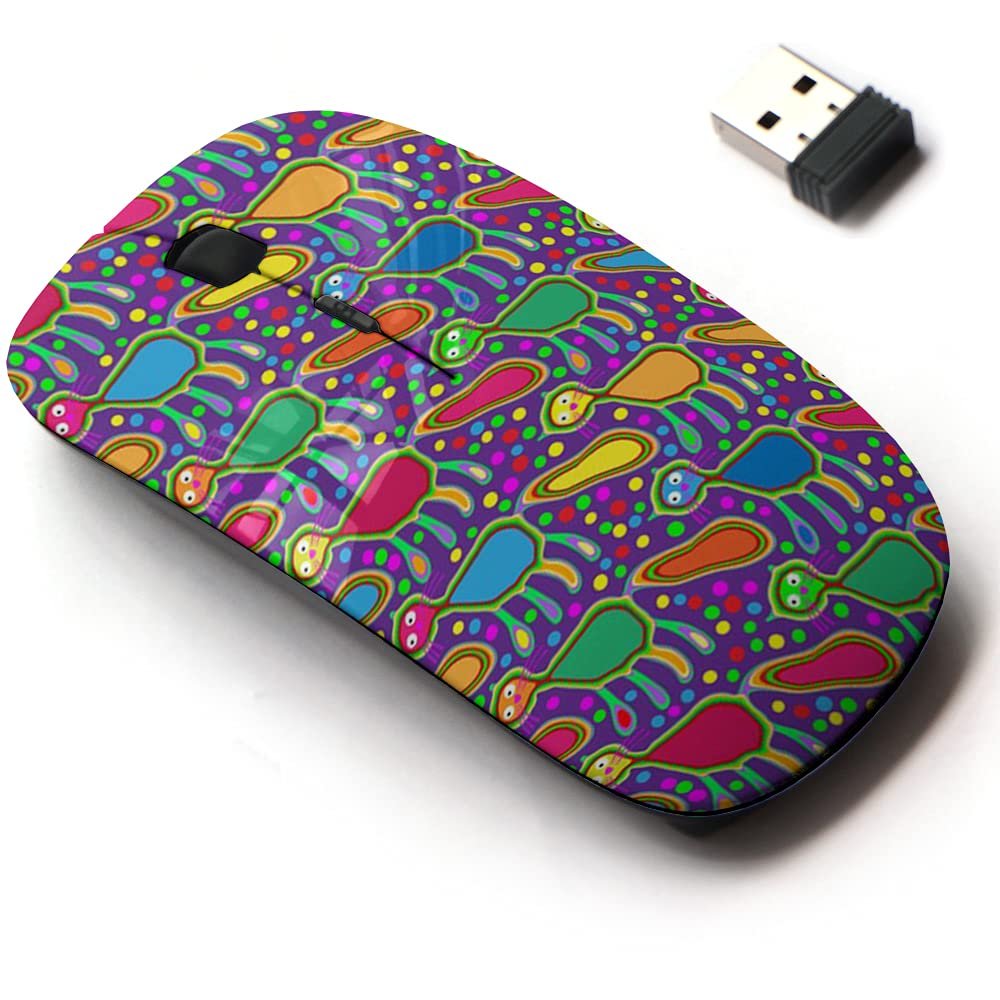 2.4G Wireless Mouse with Cute Pattern Design for All Laptops and Desktops with Nano Receiver - Design Element Cats