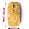 2.4G Wireless Mouse with Cute Pattern Design for All Laptops and Desktops with Nano Receiver - Beautiful Yellow Heart view 2