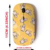 2.4G Wireless Mouse with Cute Pattern Design for All Laptops and Desktops with Nano Receiver - Childish Handdrawn Hippopotamus view 2