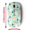 2.4G Wireless Mouse with Cute Pattern Design for All Laptops and Desktops with Nano Receiver - Scandinavian Christmas Trees Hares view 2