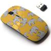 2.4G Wireless Mouse with Cute Pattern Design for All Laptops and Desktops with Nano Receiver - Elephant Yellow view 1